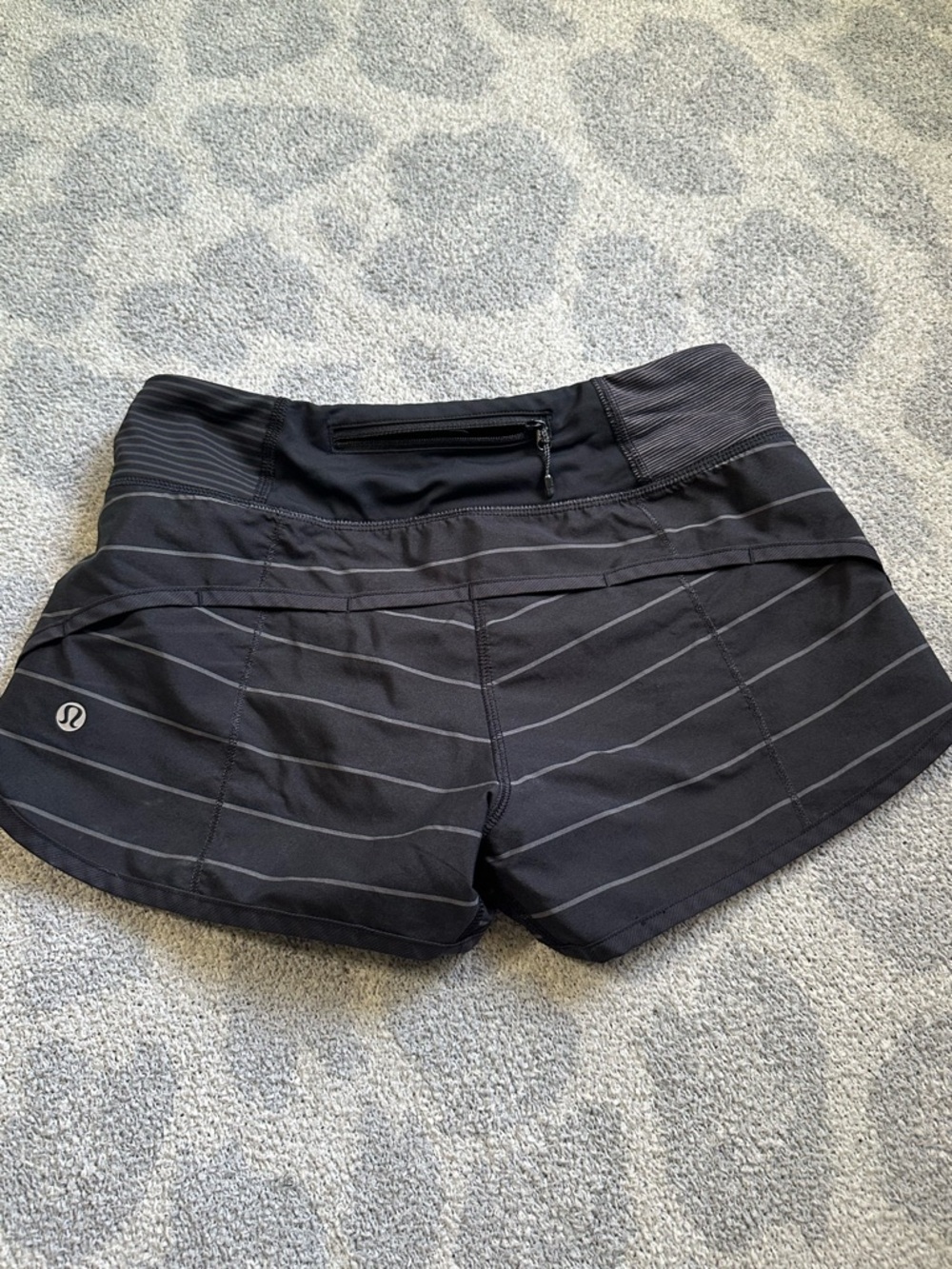 lululemon athletica Black Striped Athletic Shorts